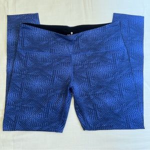 Tuff Athletics Blue Geometric Print Leggings - XL